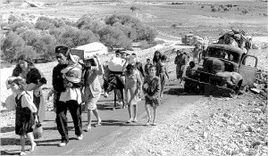 Palestinian refugees after Israel's 1948 Declaration of Independence.
